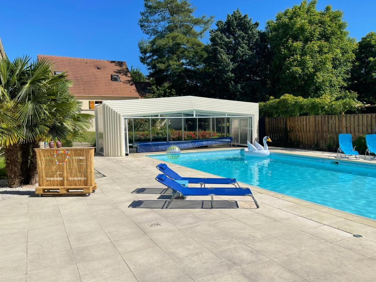 Rosny-sur-Seine L'Annexe- Guest House Avec Piscine Studio Avec Coin Chambre מראה חיצוני תמונה